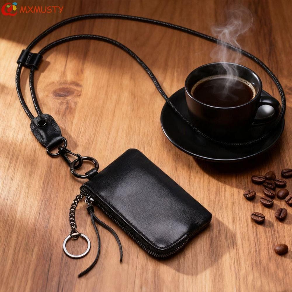 Carteiras Penduradas No Pescoço MXMUSTYZA , Com Cordão Para Chaveiro , Mini Bolsa De Moedas Macia , Dinheiro Masculina P