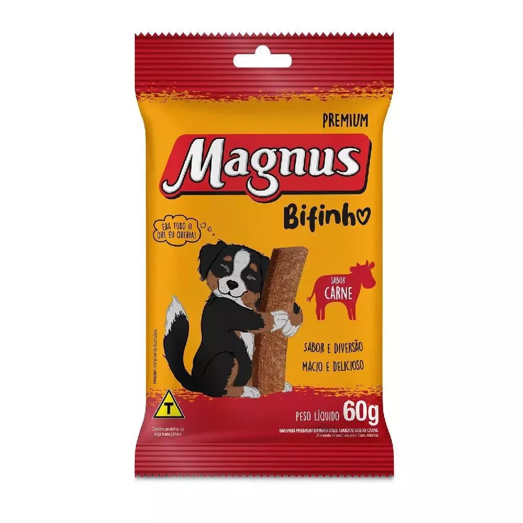 Bifinho Magnus Premium Carne Sabor e Diversão Macio e Delicioso 60g