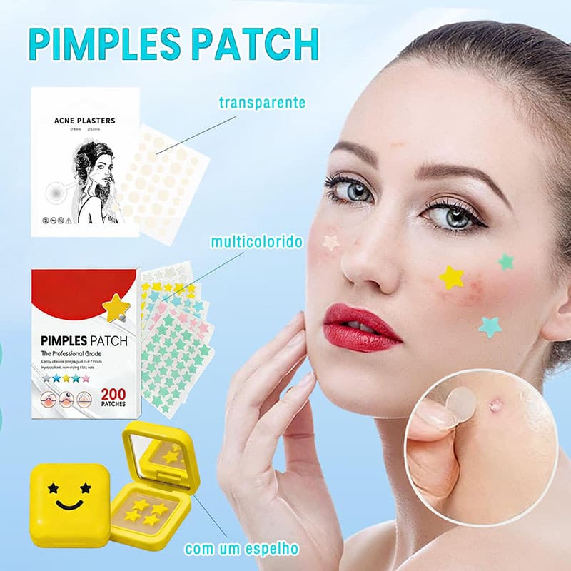24/40/200 Pçs Estrela Espinha Remendo Acne Colorido Invisível Remoção