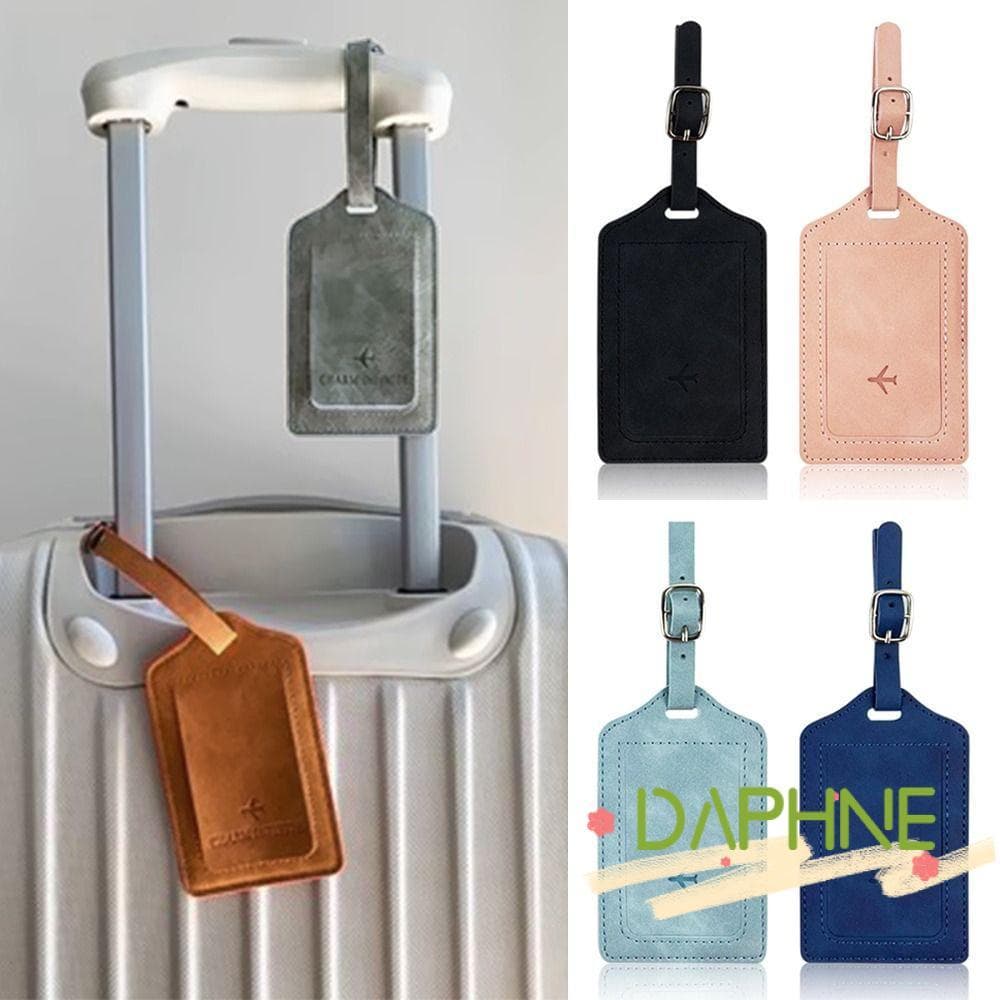 Etiqueta De Bagagem DAPHNE , De Viagem De Couro , Com Etiquetas De Embarque Universais Portáteis De Papel Exclusivo