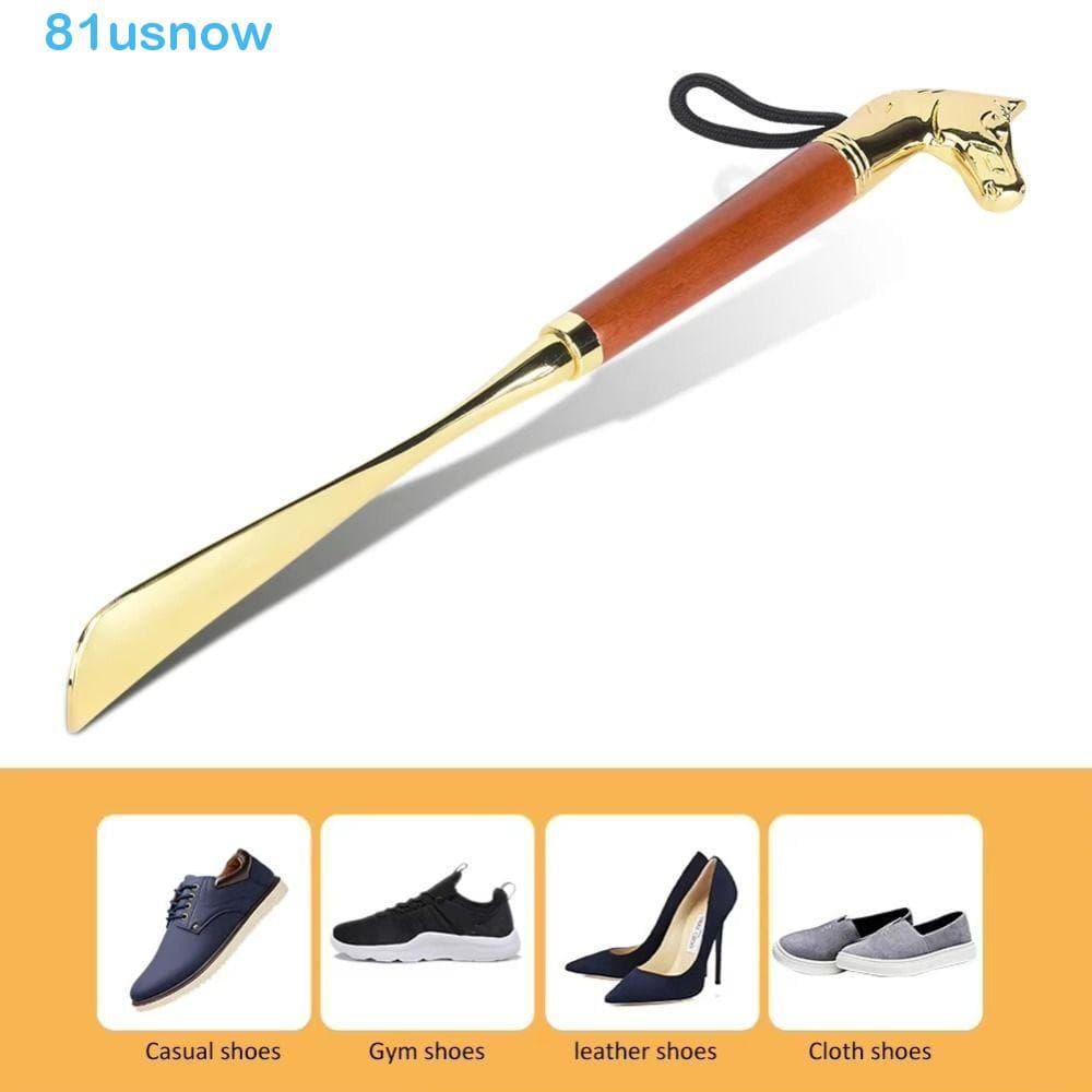 Buzina De Sapato De Metal USNOW1 , Calçadeira De Alça Longa Com Cabeça De Leão/Cavalo , Levantador Portátil Durável De 3