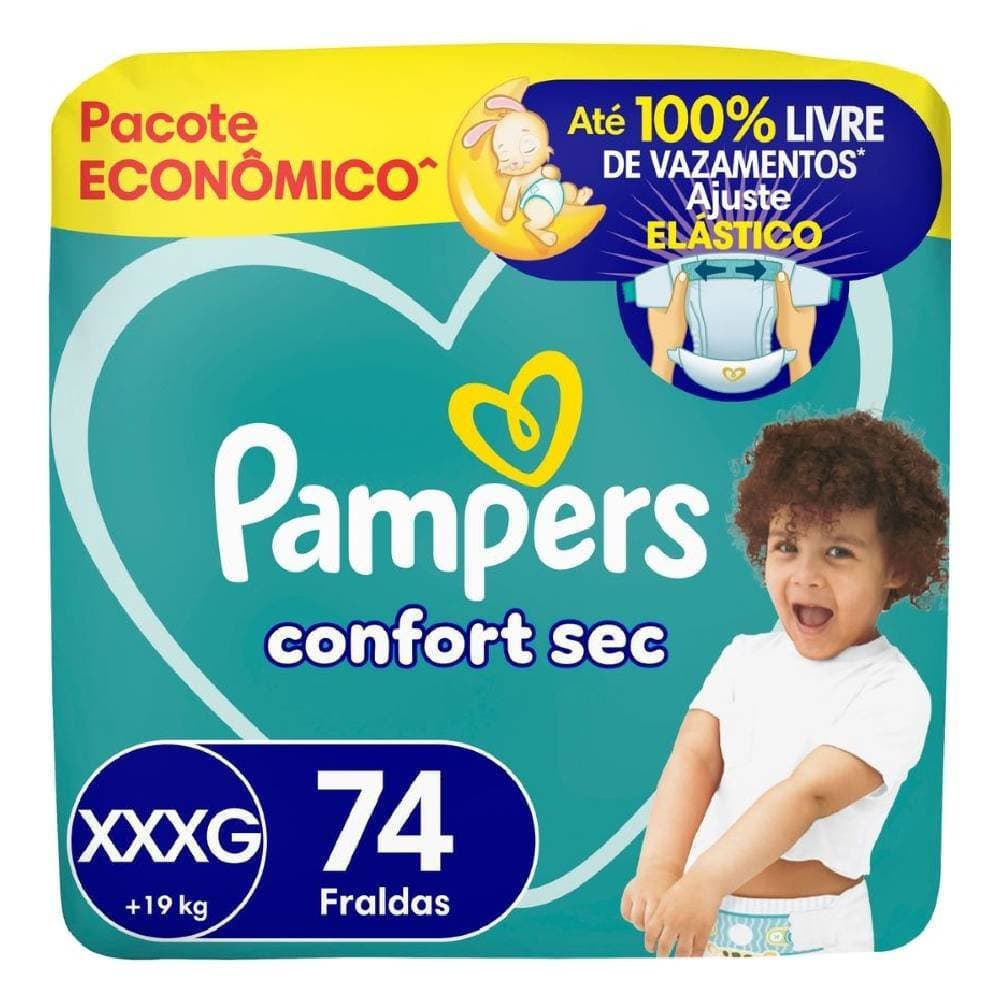 Fralda Pampers Confsec Max Xxxg 74 Unidades