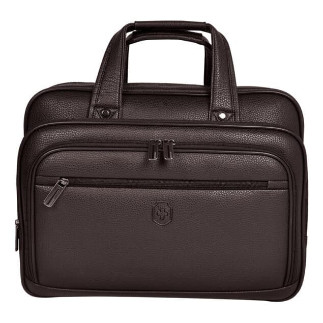 Pasta Executiva Swissland Ys34009 Cor Marrom Desenho Do Tecido Bolinhas