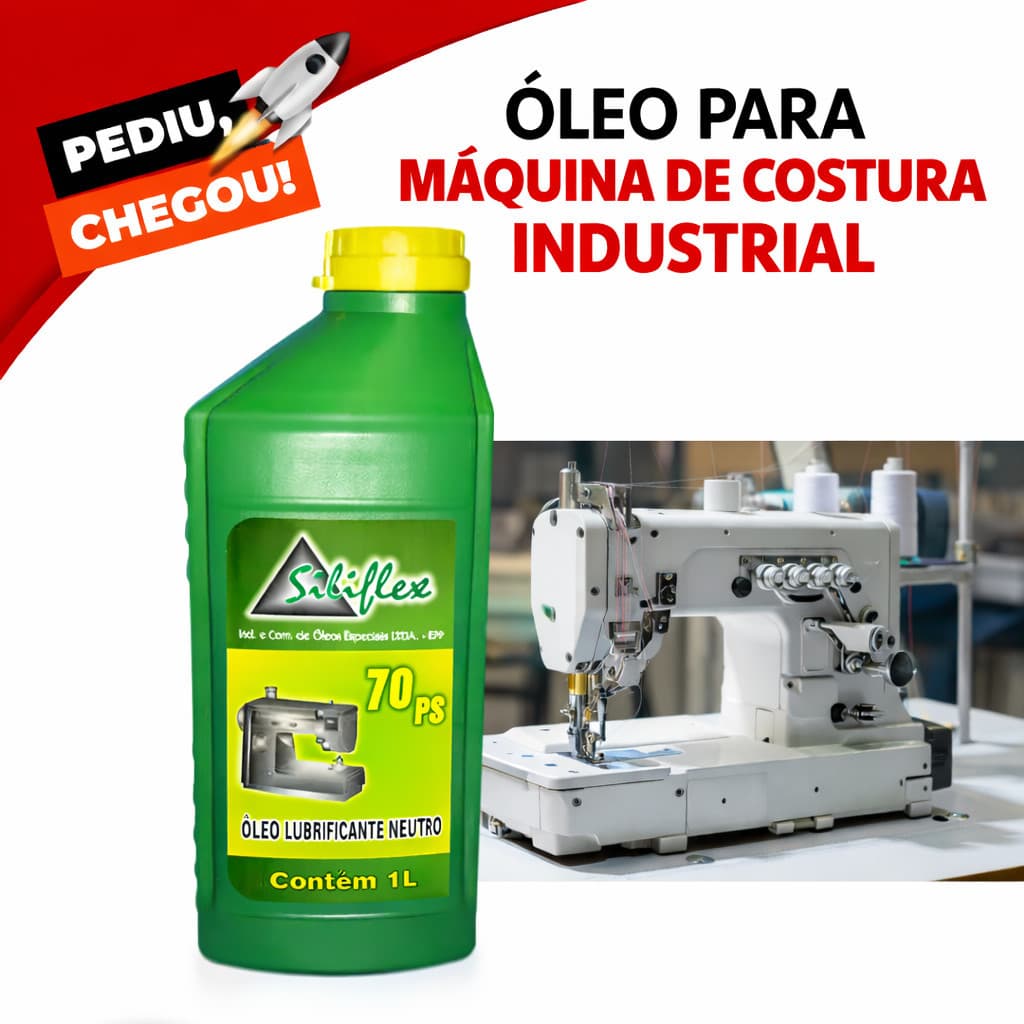 Óleo Siliflex 1L Para Máquina de Costura Industrial Profissional Lubrificante Original 1 Litro
