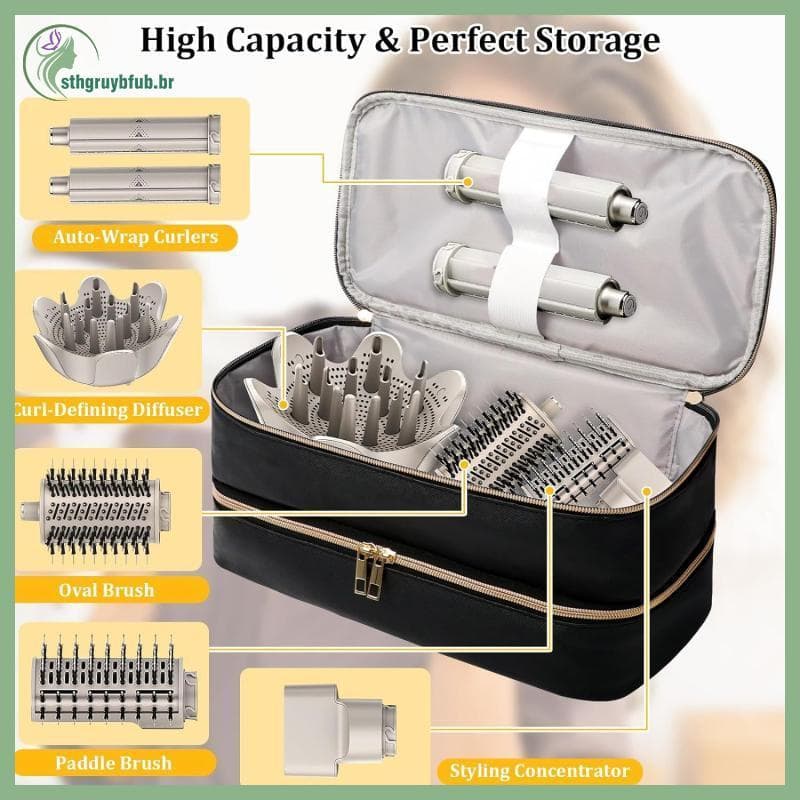 STHB Estojo De Secador De Cabelo De Camada Dupla , Portátil , Fashion , À Prova D'água , Modelador , Grande Capacidade ,