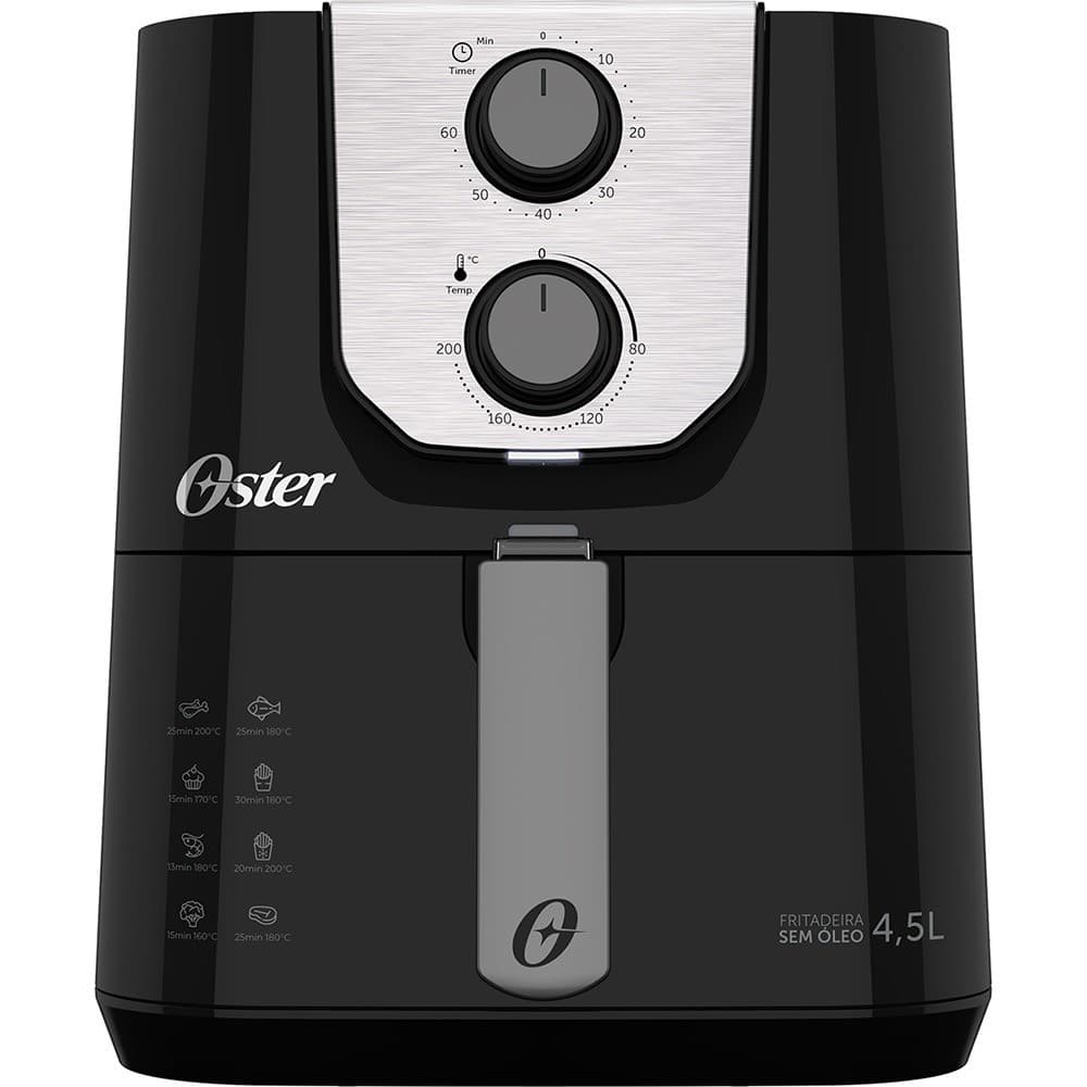 Fritadeira elétrica sem óleo air fryer 4,5l 1500w Black Perform - OFRT510 Oster
