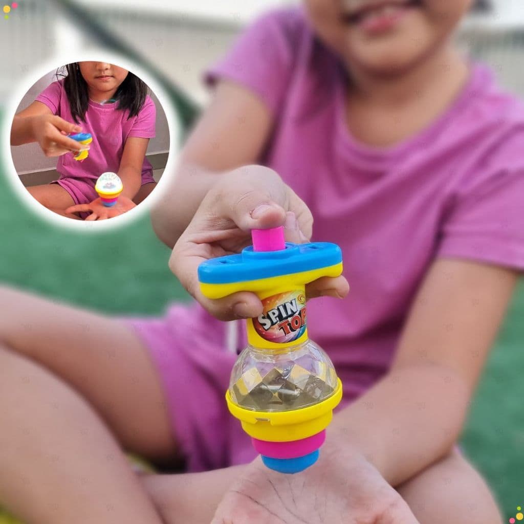 Kit com 3 a 15 piões iluminados, brinquedos infantis