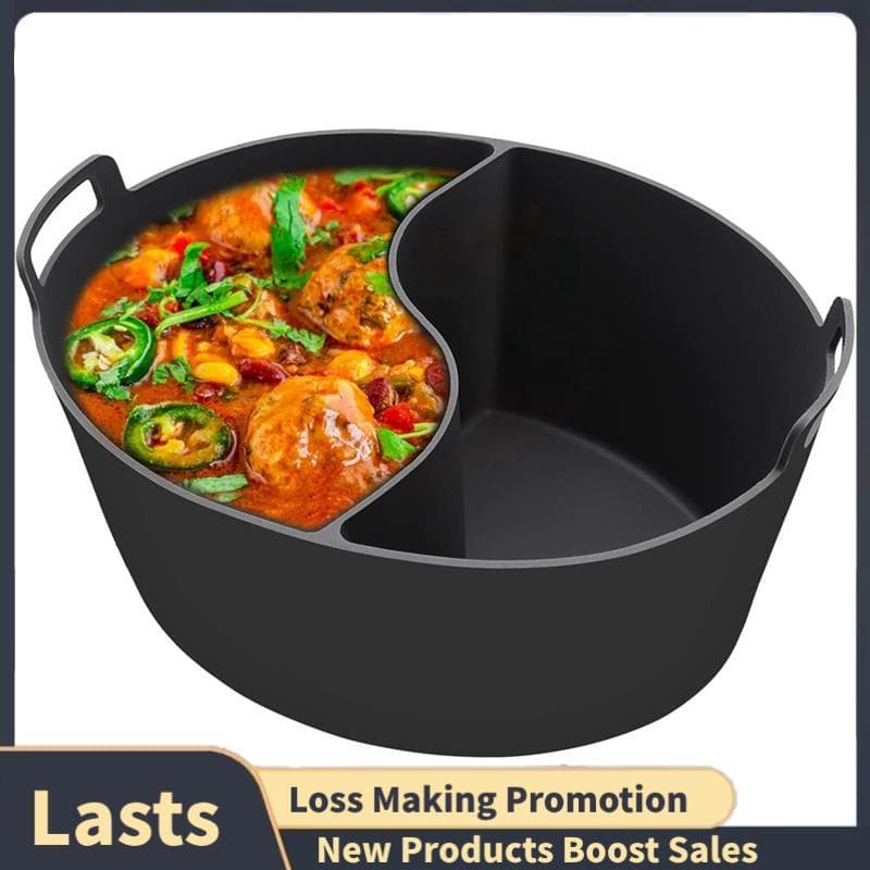 Forro Divisor De Fogão Lento Adequado Para 6QT , Silicone Reutilizável , Fácil Limpeza E De Cozinha Oval Seguro Máquina 