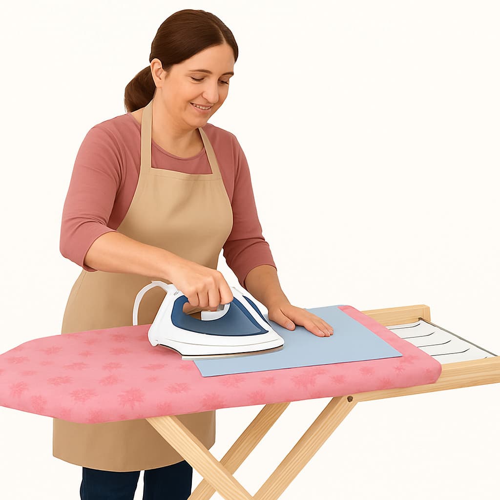 Tábua de Passar Roupas com 2 Regulagens de Altura Tecidos Tradicionais Sortidos Madeira 100% Reflorestada