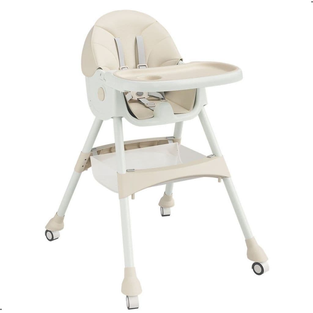 Cadeira de Alimentação Bebe Dobrável Com Rodinhas Zippy