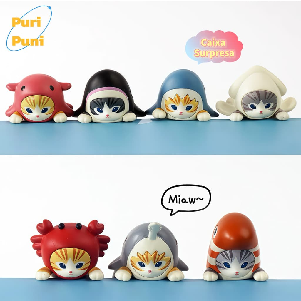 Hippers Cats Gatos Gato Sonny Angels Animais Caixa Surpresa Kindle Celular Colecionáveis aleatório