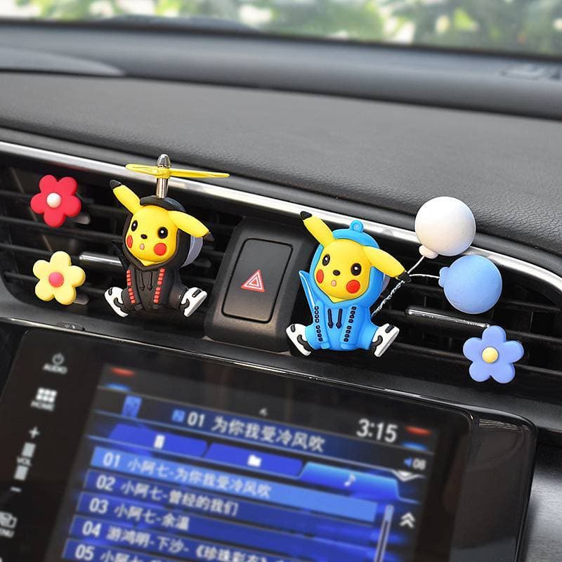 Pikachu bonito carro Perfume carro aromaterapia ar condicionado saída de ar pingente bonito decoração Interior do carro 