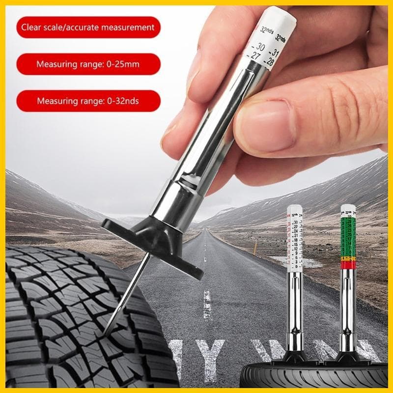 Viv 0-32nds 25mm Caneta Medição Pneu Carro Automotivo Medidor Profundidade Profissional Rosca