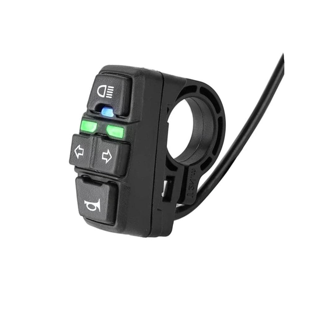 Interruptor Universal 3 em 1 para Luz e Buzina de Bicicleta Elétrica, Interruptor de Sinalização, Interruptor de Farol d
