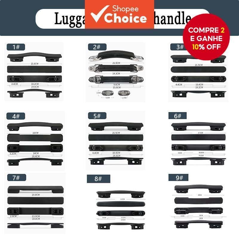 Alça De Bagagem Premium , Substituição Para Carrinho Resistente , Acessório Flexível Mala De Alta Capacidade