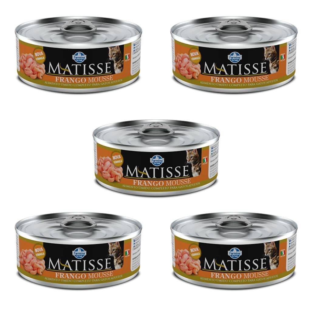 Kit 5x Matisse Cat Wet Mousse Frango 85g