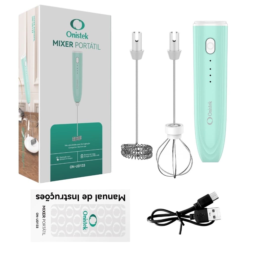 Batedor Misturador Mixer Elétrico para Bebidas Leite Café Clara de Ovos