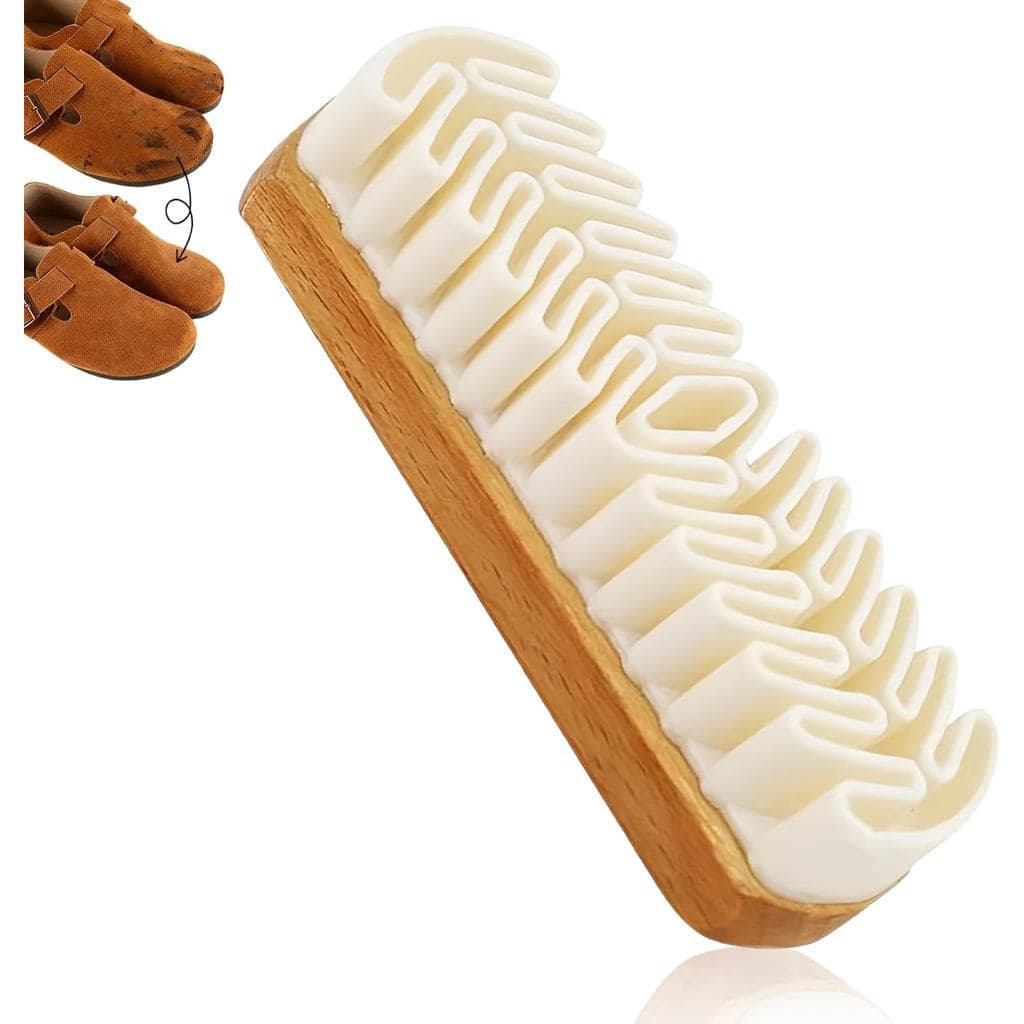 Conjunto De Borracha De Escova De Limpeza De Camurça-Ferramenta De Remoção De Manchas Com Cabo De Madeira Para Sapatos ,