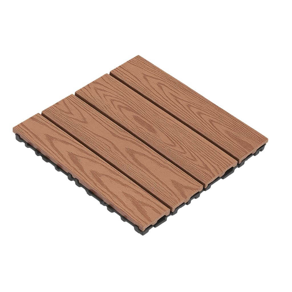 Kit Deck Modular 30x30cm Encaixe Rápido Antiderrapante Estilo Madeira Rustica