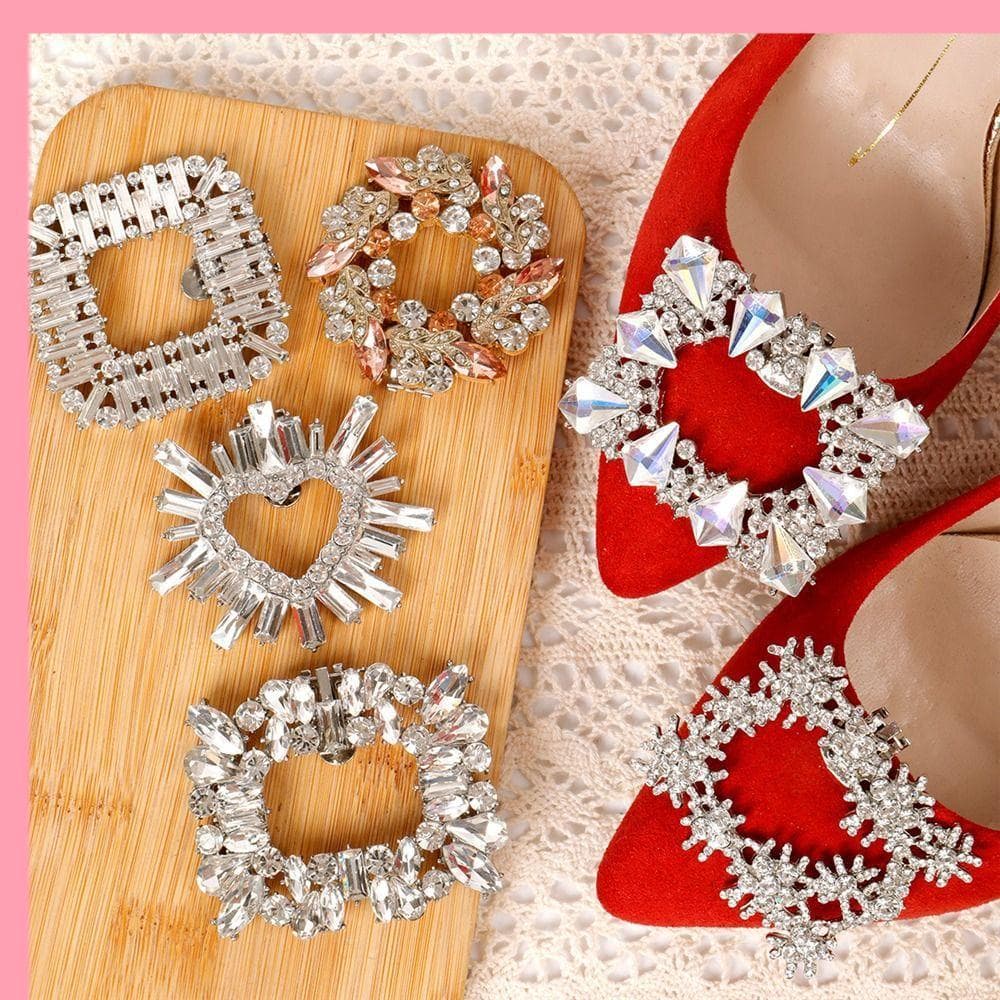 DORA 2 Peças Fivela Charmosa Casamento Salto Alto Feminino Sapatos Decorações