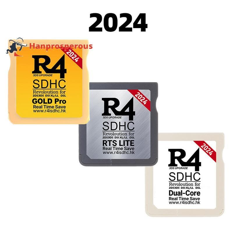 Hanprosperous > 2024 Para Cartão De Jogo NDS R4I SDHC TF R4 Ouro Pro Videogame Branco Prata Memória Digital Bem