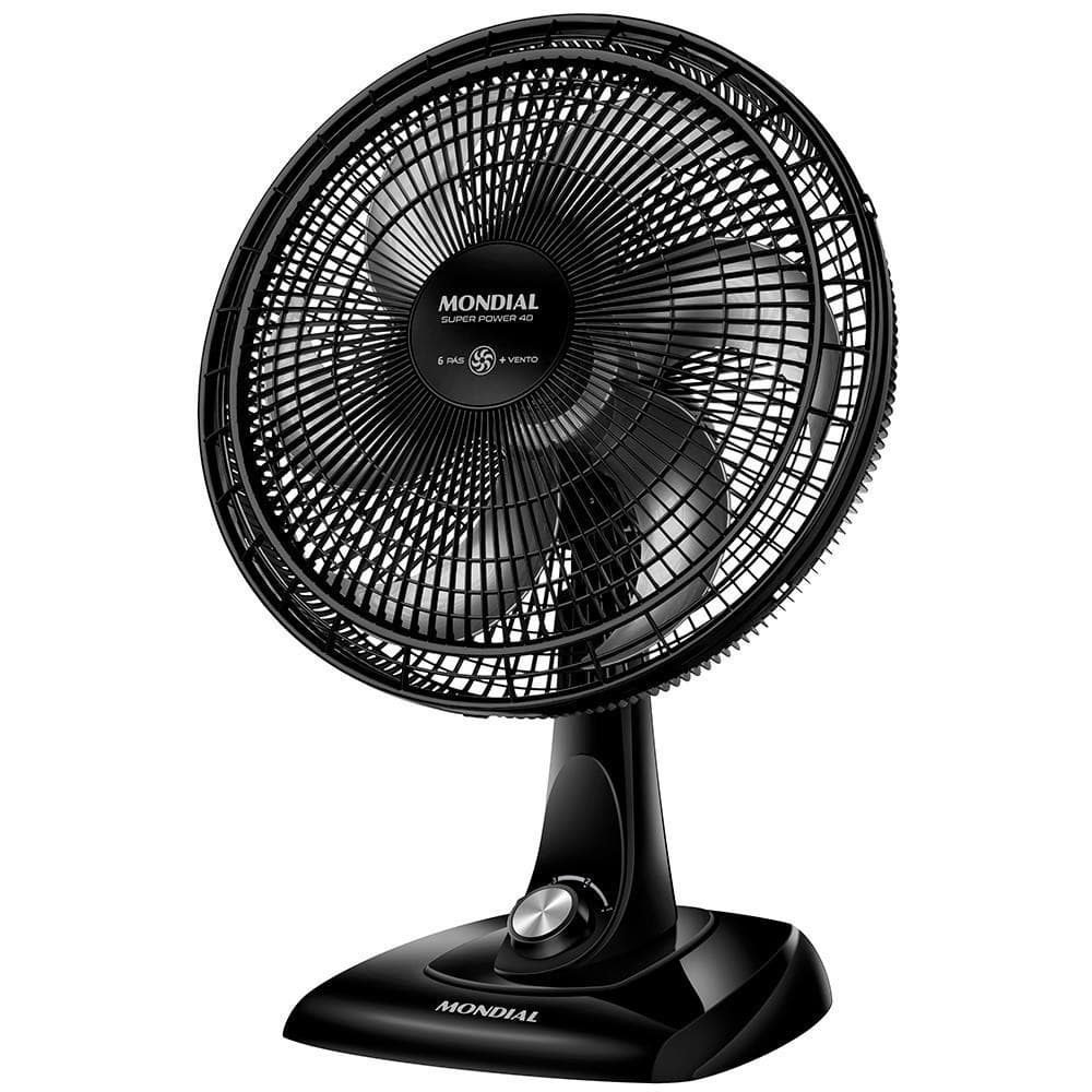 Ventilador de Mesa 40cm Super Power VSP-40-B 6 Pás 3 Velocidades Mondial