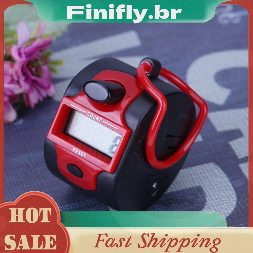 Número De 5 Dígitos Contagem Manual Display LCD 1.5V Contador Portátil Auxiliares De Treinamento Com Anel De Dedo