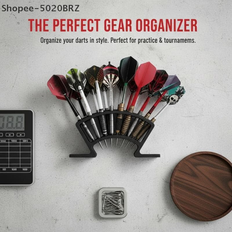 [THEBR] Armário De Dardo Grande De 1 Unidade Com Acessório De Dardos De Armazenamento De 27 Slots Para Jogadores E Colec
