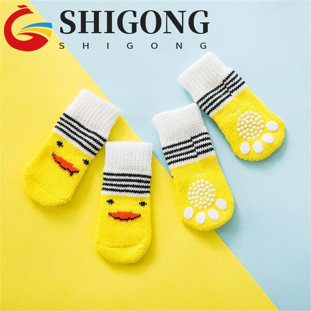 SHIGONG Meias Para Cães Solas Antiderrapantes Multi-Estilo Respirável Não É Fácil De Cair Suprimentos Animais De Estimaç