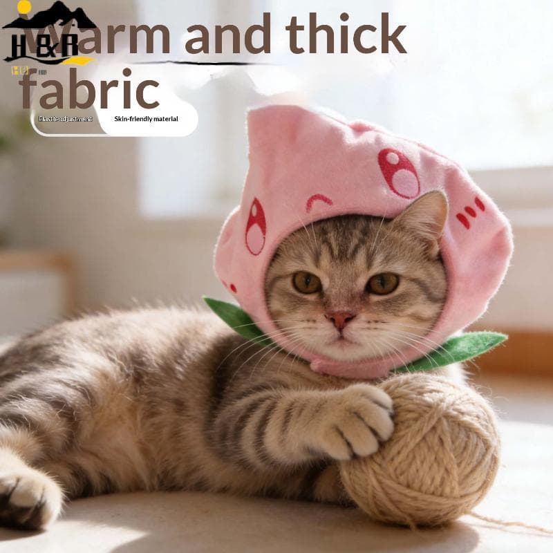 [H & B] Bonito Tigre Fruta Gato Chapéu De Pelúcia Filhote De Cachorro Cosplay Traje Acessórios Para Animais De Estimação
