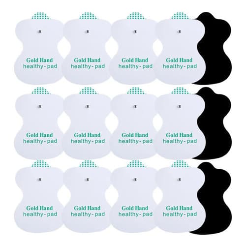 Eletrodos Adesivo Tens Fisioterapia Massagem Kit 20 Peças Branco Auto Colante Gel eletrochoque Gold Hand