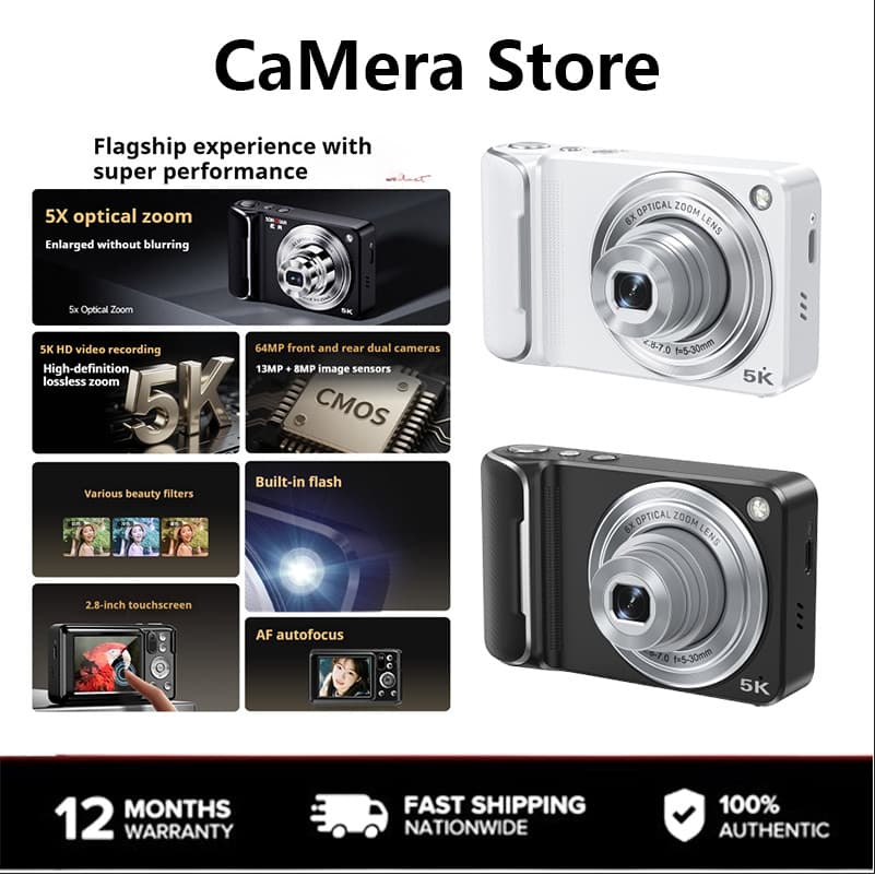 Câmera digital Com zoom Óptico DC309X 6x , selfie Para Festa De Estudante , mini Dupla De Alta Definição