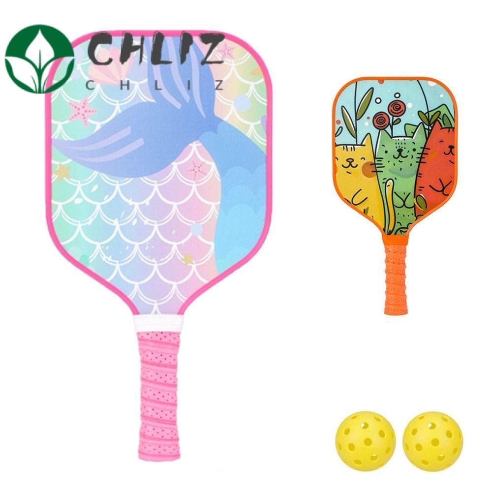 CHLIZ Brinquedos De Remo De Pickleball , Conjunto Com Núcleo De Favo De Mel De Desenho Animado , Gato Sereia
