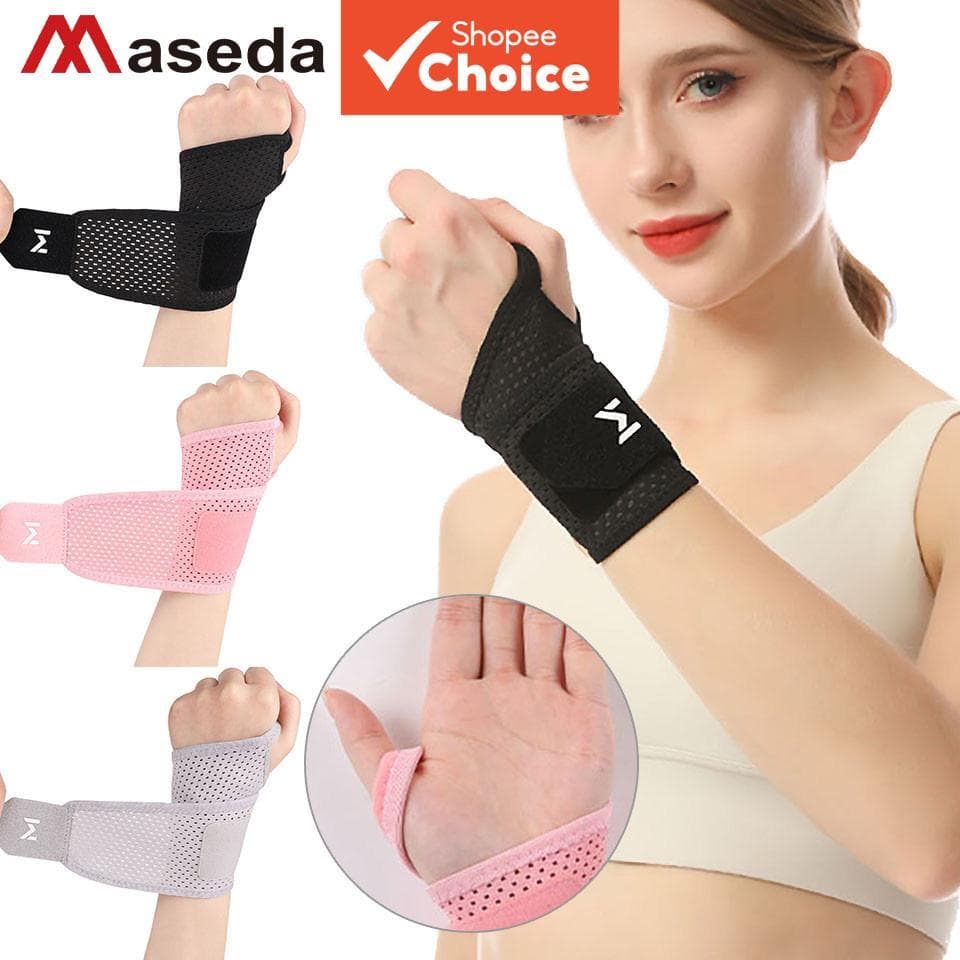  Maseda 1 peça Protetor de Pulso Ajustável de Compressão Esportiva para Badminton, Fitness e Prevenção de Torções -