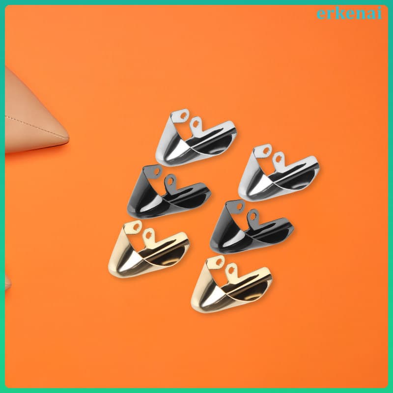 6 Peças Protetor De Sapato De Salto Para Crianças Capa Alta De Metal Pontiagudo 3.30X1.80X0.50CM erkenai