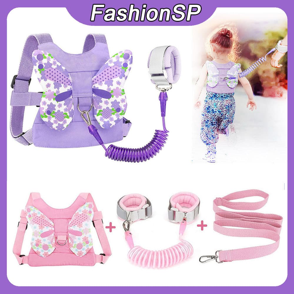 Coleira Infantil Mochila Guia De Segurança Anti Perda Cinta Alta Qualidade+Pulseira Guia Para Criança Infantil