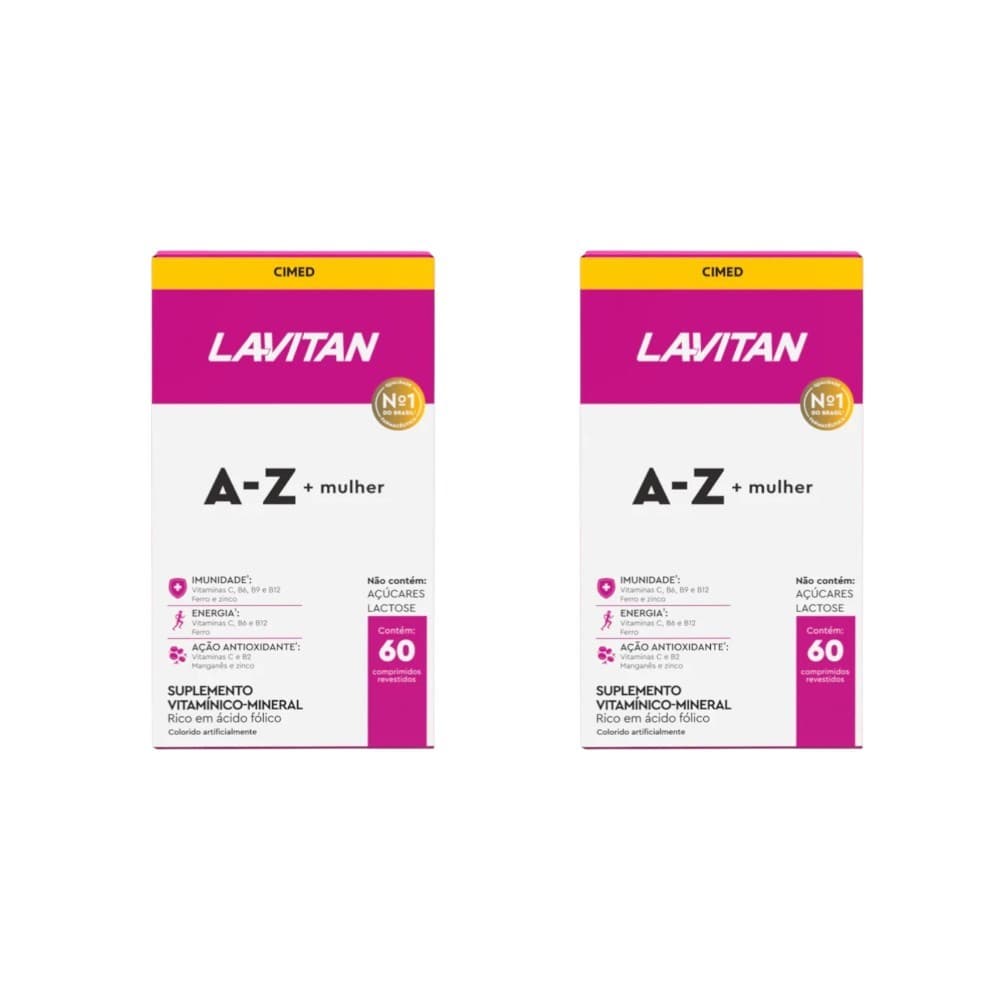 Kit 2 Lavitan A-Z Mulher com 60 Comprimidos