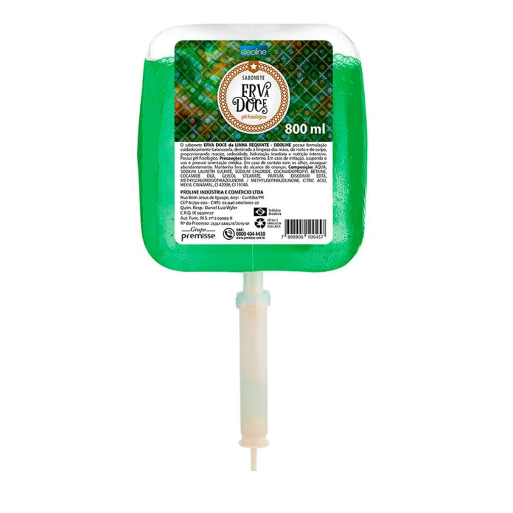 Sabonete Líquido Refil Erva Doce Suave 800ml Premisse