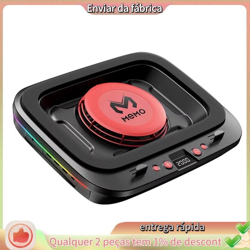 Memo FL08 Almofada Refrigeradora Para Laptop , Suporte De Resfriamento De Vento Forte , Base De , Poderoso Ventilador , 