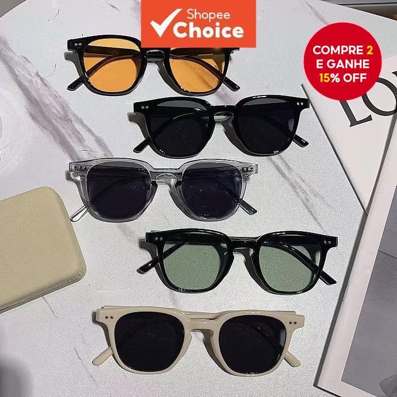 Óculos De Sol Quadrados Unissex Coreanos , Armação Pequena Para Unhas De Arroz Ao Ar Livre