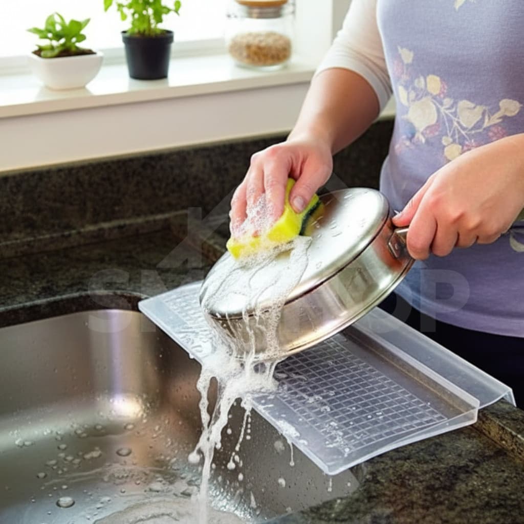 Protetor Tapetinho 34x16 De Pia Com Encaixe, Cozinha, Louça, Aba de 3 cm para encaixe Maxximo PVC