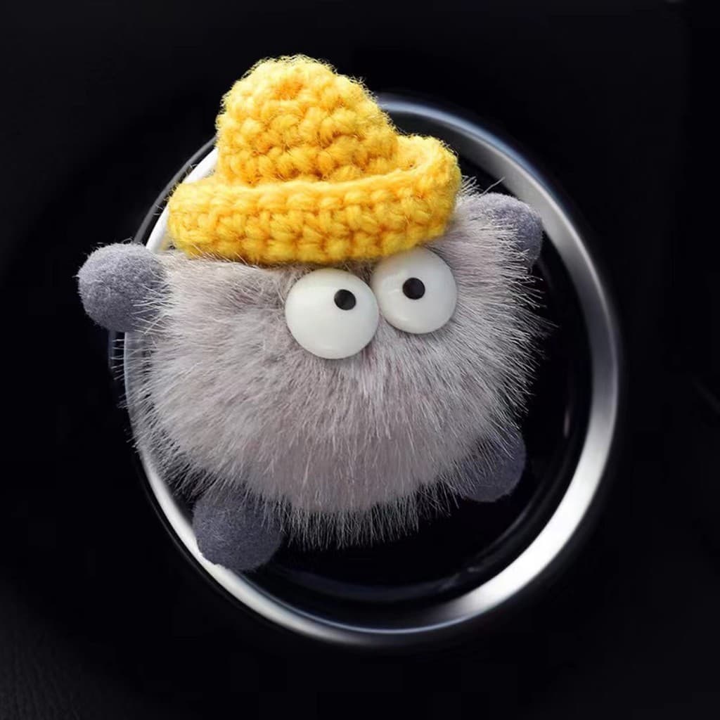 Cabelo de vison pequenos briquetes saída de ar do carro decorações criativas dos desenhos animados