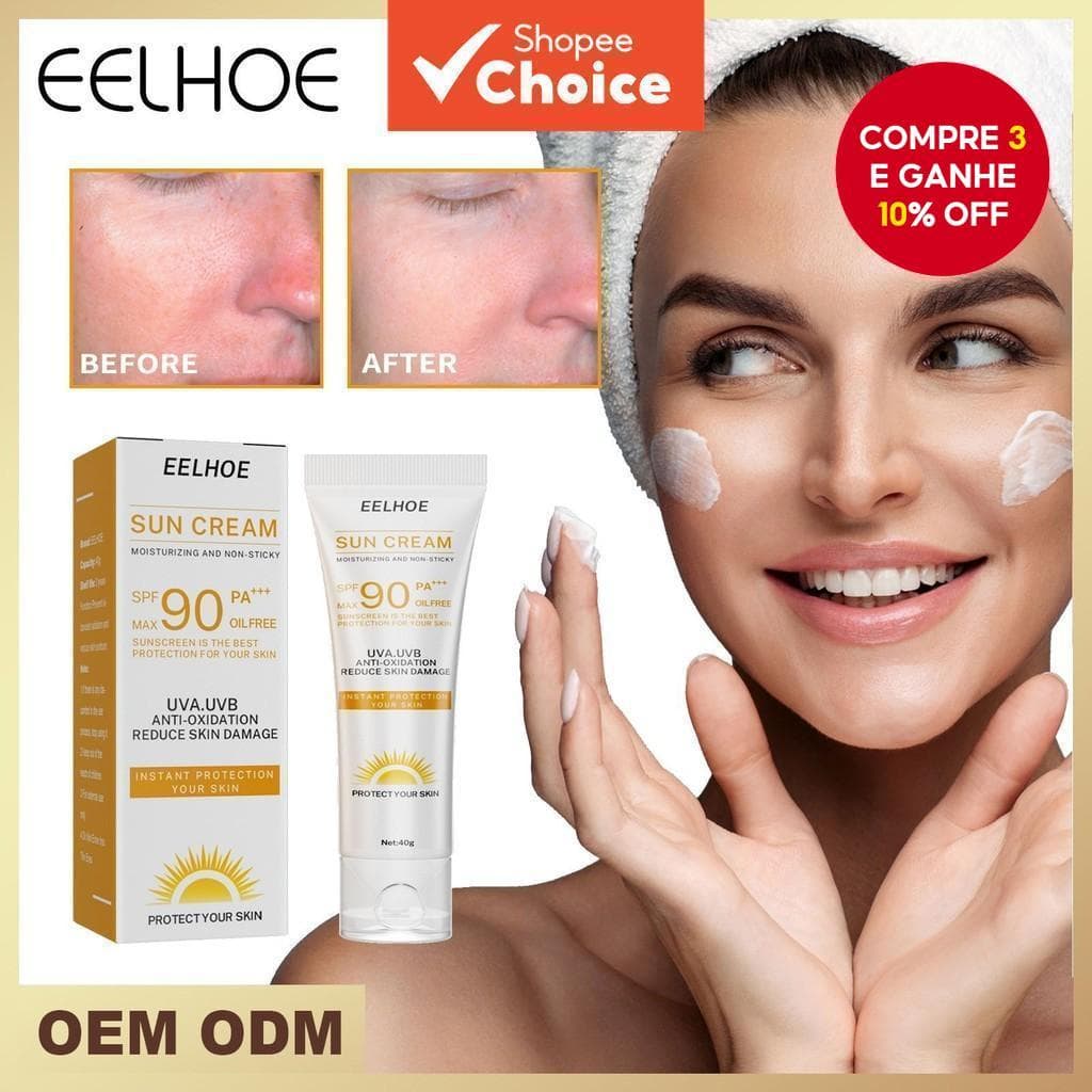 Eelhoe Creme Solar Proteção De Umidade Facial Corpo Pele Protetora Cuidados Com A Summerti me Refrescante Não Gorduroso 
