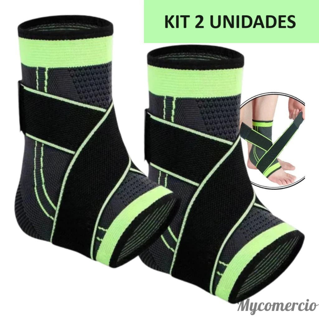 Kit 2 Tornozeleiras  Esportivas de Compressão para Academia e Corrida – Suporte para Tornozelo