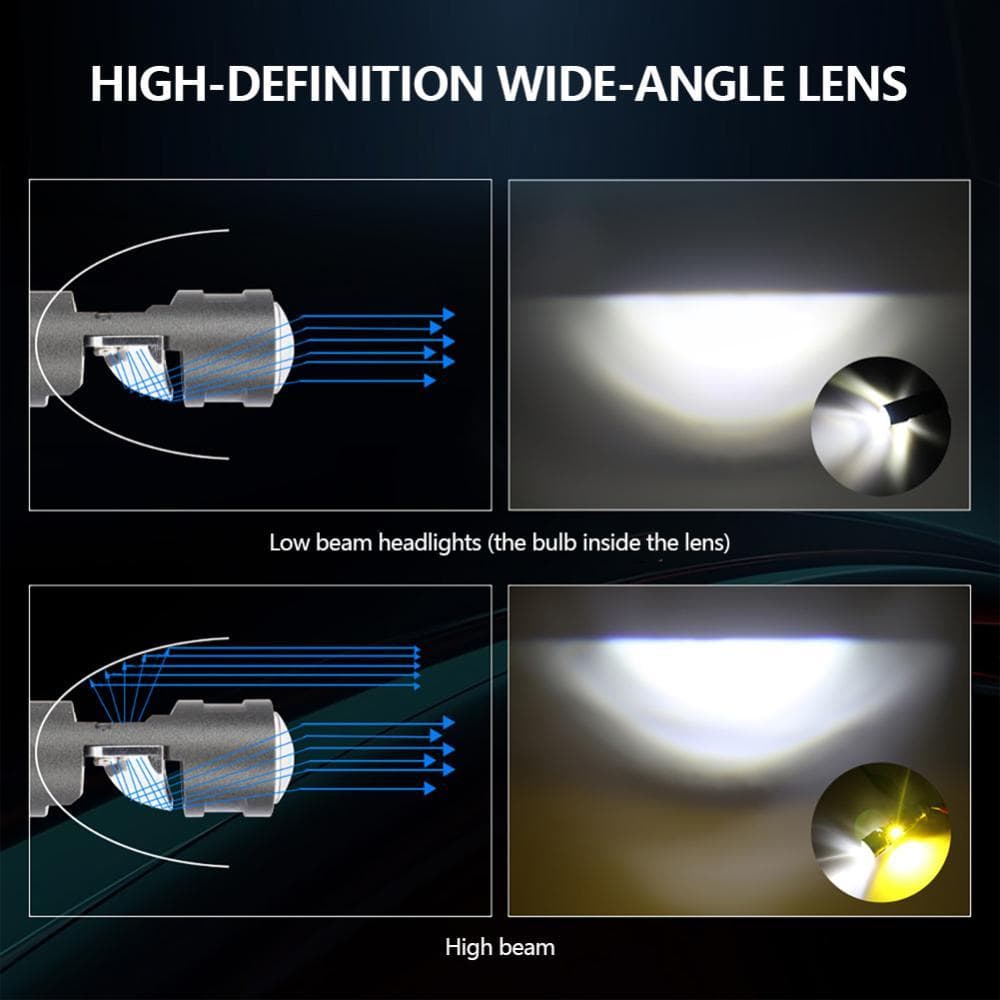 TKEY 6000 Lúmen P15D H4 Motocicleta LED Spot Light Lente De Liga Alumínio Farol Scooter Moto Lâmpada Dupla Cor DRL Hi/Lo