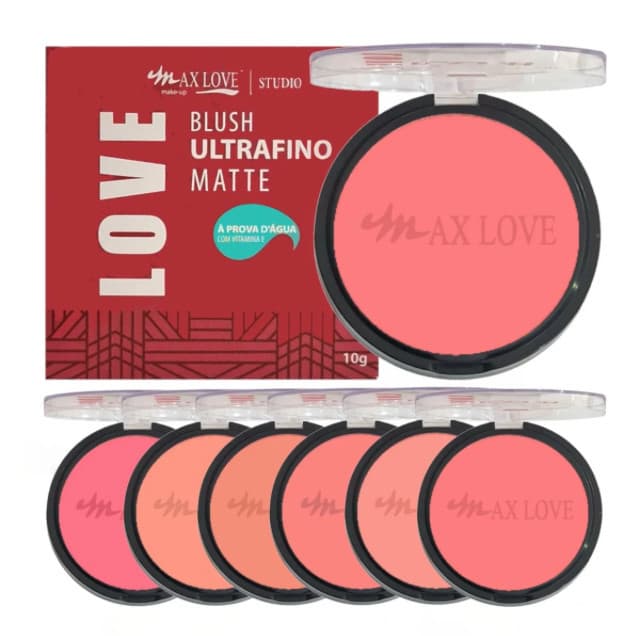 Blush Facial Ultrafino Matte A Prova D' Água 10g - Max Love