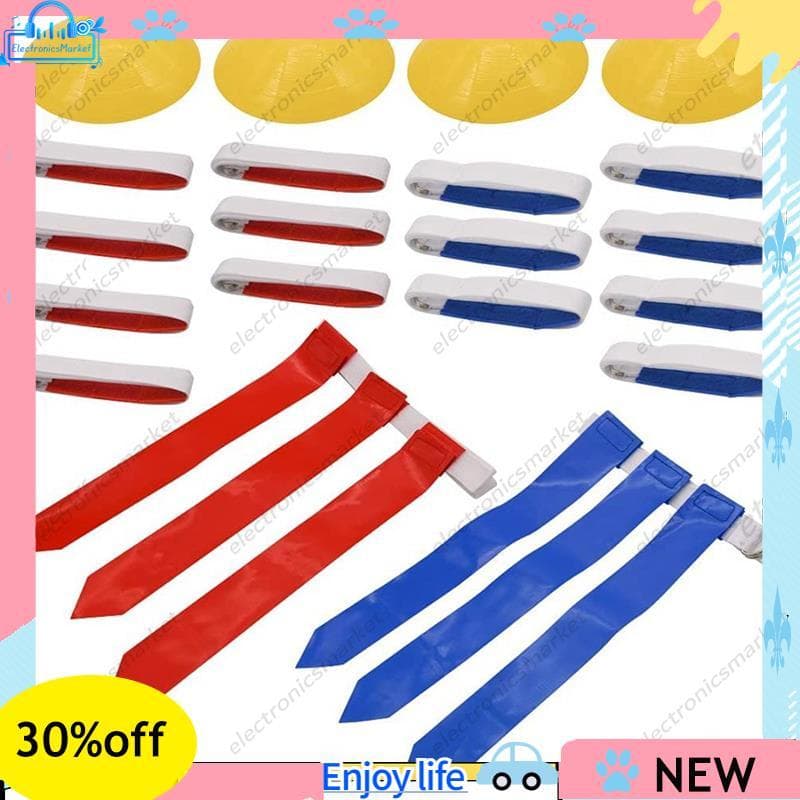 Conjunto De Futebol Com Bandeira , Cintos E Bandeiras Para 14 Jogadores , Cinto Crianças Ou Adultos , De