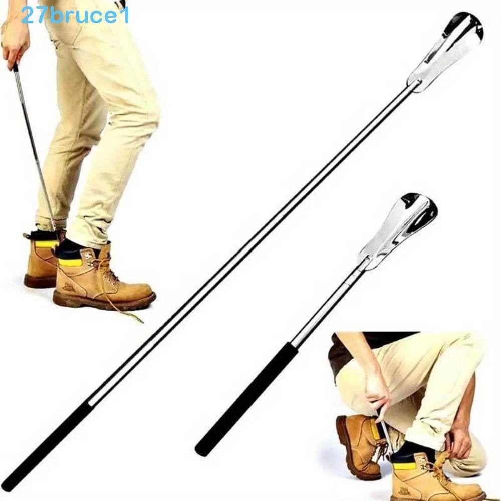 Buzina Extensível BRUCE1 , Calçadeira Telescópica De Aço Inoxidável Com Design Flexível , Ergonômica