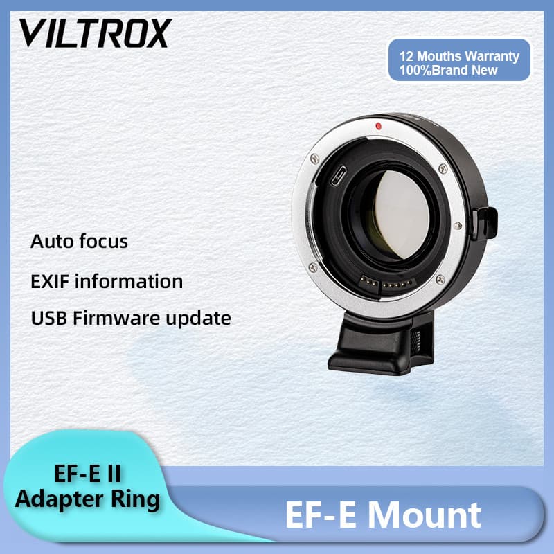 Adaptador De Reforço De Velocidade Redutor De Foco Automático Viltrox EF-E II Para Lente Canon Câmera De Montagem Eletrô