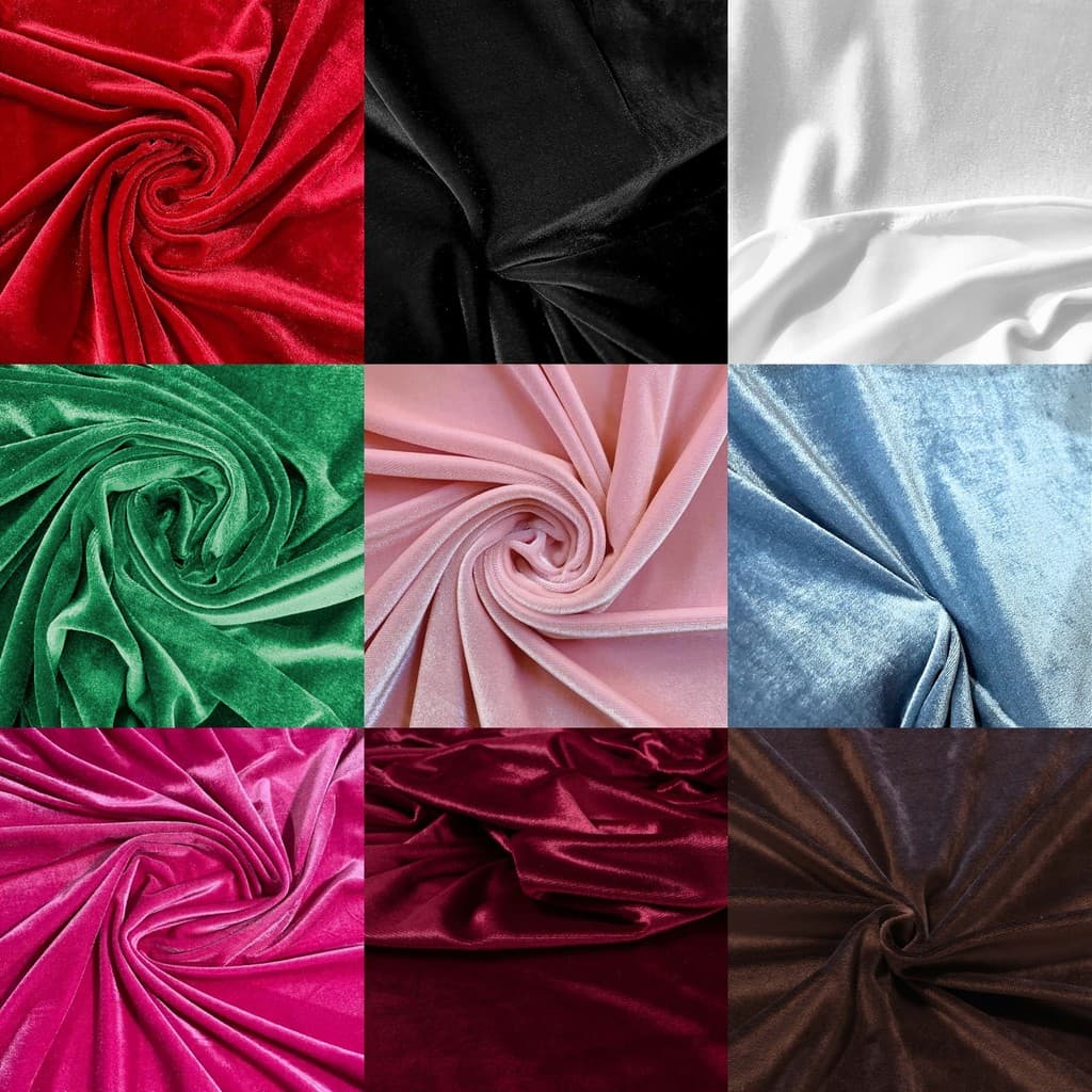 Tecido Veludo Cristal Alemão Promoção Por Metro Várias Cores Melhor Preço